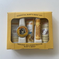 Burt's Bees 5-Pc Travel Size Essential Kit Cleansing Cream Salve Lotion Lip Balm