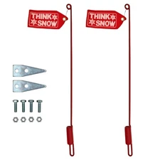 (2) Snow Plow Blade Markers Guide Stick w/ Flag for Western 59700