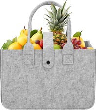 Felt Shopping Bags 1 Pcs Foldable Storage Basket with Handle Storages Basket