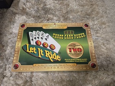 Let It Ride Three Card Poker Texas Hold 'Em Home Casino Game Set NEW SEALED