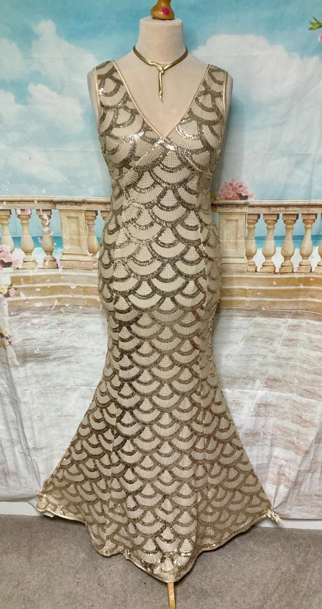 quiz gold sequin dress Gold Quiz Sequin Cowl Neck Mini Dress