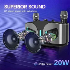 8inch 1000W Wireless Portable FM Bluetooth Speaker Heavy Bass Sound System Party