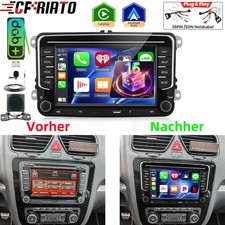 DAB+ 4G+128GB Carplay Android 15.0 Autoradio Navi RDS Für VW Scirocco 2008-2017