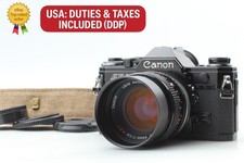  MINT  Canon AE-1 Film Camera Black FD 50mm f/1.4 S.S.C. Lens From JAPAN