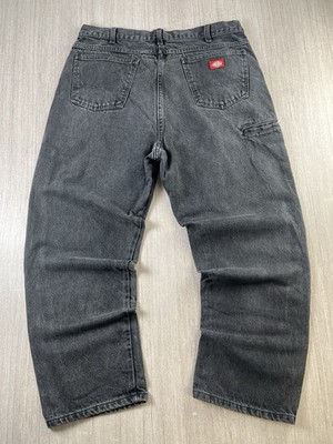 Dickies Double Knee Carpenter Hose schwarz Baggy Fit Jeans 38*32 Vintage Mexico Made