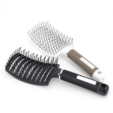 2 Pc Curved Vented Hair Brushes for Women, Anti Frizz Detangling Brush for Lo...