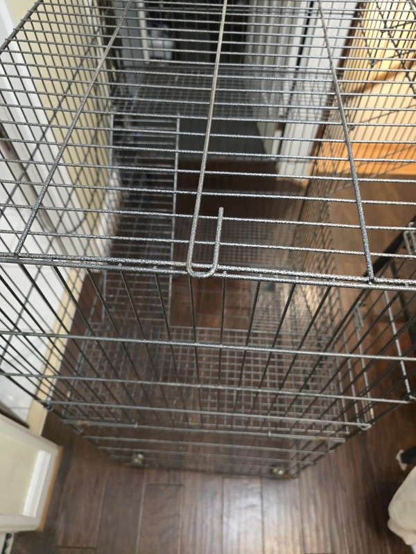 VIVOHOME 3-Tier Metal Small Animal Cage Gray Multi-Level Design for Pets