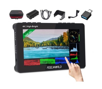 FEELWORLD F6 Pro +Battery + Carry Case 5.5 Inch 1600nits 1920x1080 IPS Touchs...