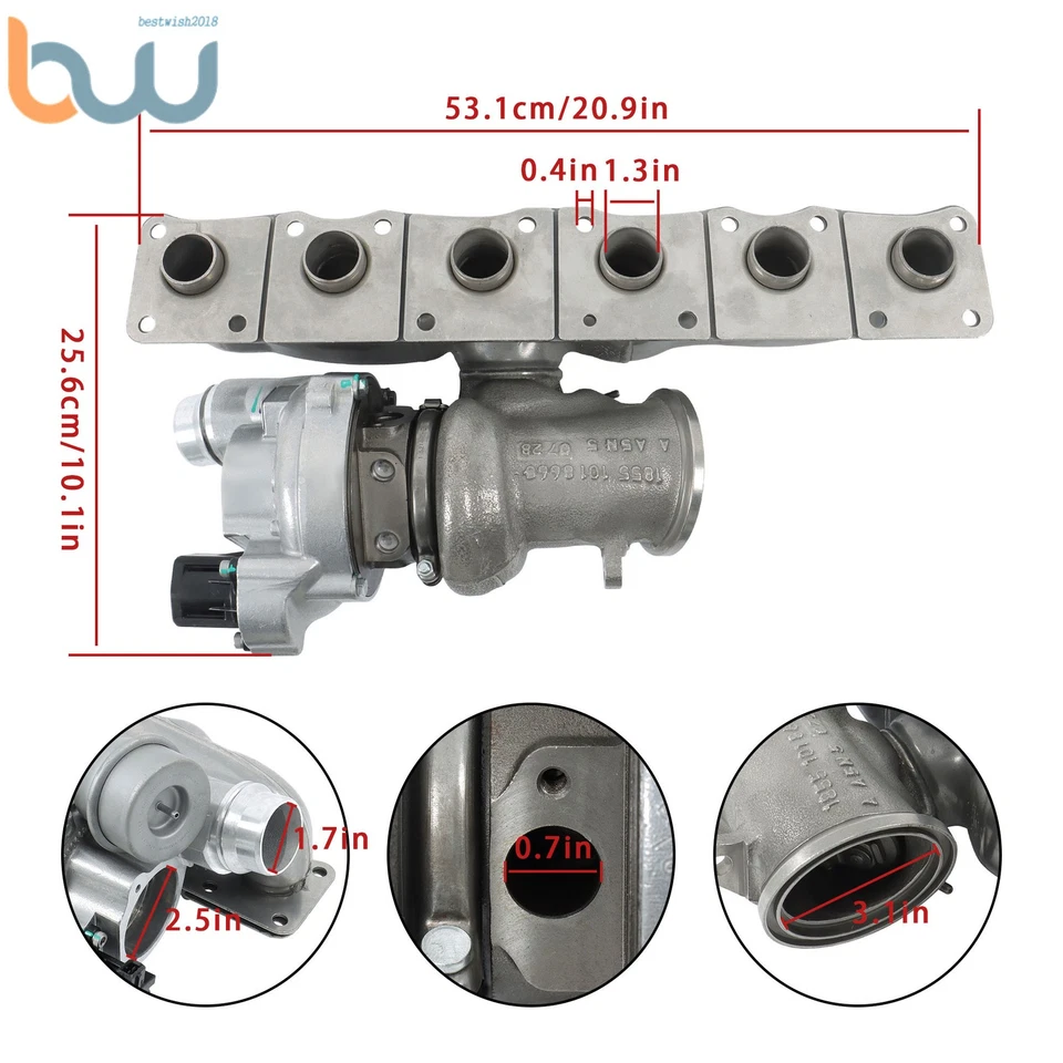 Turbocompresor para BMW 535i GT xDrive 640i xDrive 740Li xDrive 3,0 L B03 2010-2015 Foto 4 de 4