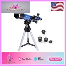 Beginner Telescope 400x40mm with Moon Mirror  3 Eyepieces - Kids Astronomy Gift