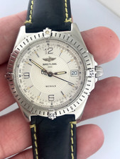 Breitling 38mm A10050 Wings Automatic WindRider Date Chronomat Rubber Leather 7