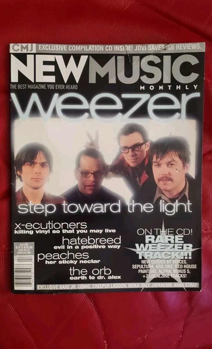 CMJ New Music Monthly Magazine Apri 2001 W/CD *Weezer on Cover +