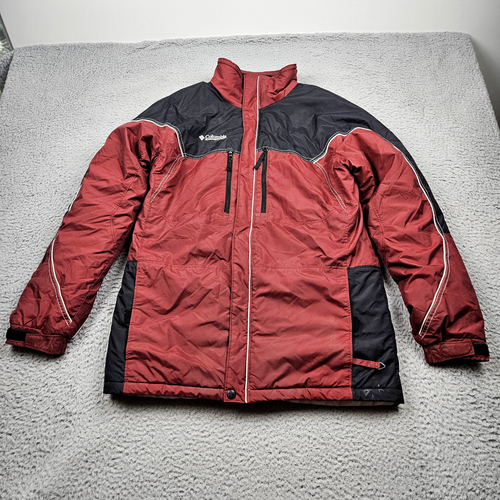 Columbia Jacket Boys (18/20) Red Black Full Zip Long Sleeve Outdoor Hiking Heavy - Picture 2 of 10