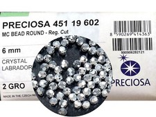 Preciosa Genuine Czech Round MC Crystal Labrador Full Silver Beads 6mm