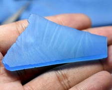 Untreated 99.60 Ct Natural Chalcedony Deep- Blue Translucent Superb Rough Slab