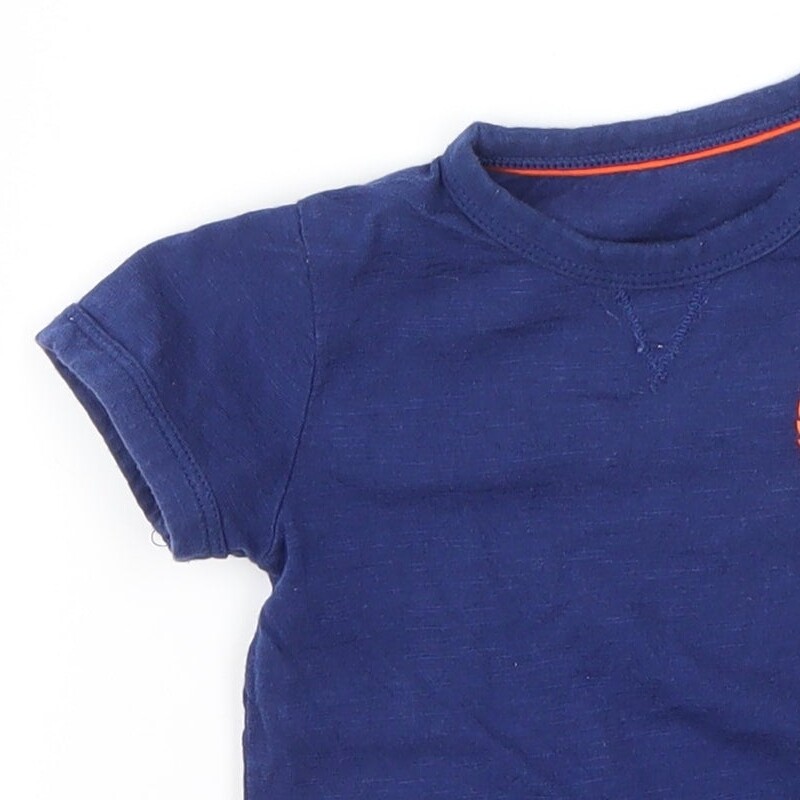 Mini Club Baby Blue 100percent Cotton Basic T-Shirt Size 6-9 Months Crew Neck image 6