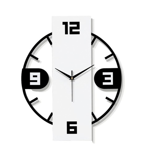 Fuji Boeki Silent Analog Wall Clock, 25cm Diameter, White, 70476