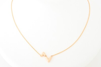 Louis Vuitton LV Volt Upside Down Au750 18K Rose Gold Necklace 42