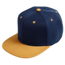 Snapback Flat Bill Baseball Cap Adjustable Structured Solid Blank Plain Men Hat