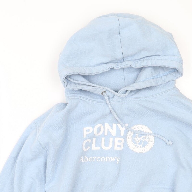 Felpa con cappuccio AWD donna blu misto cotone taglia S pony