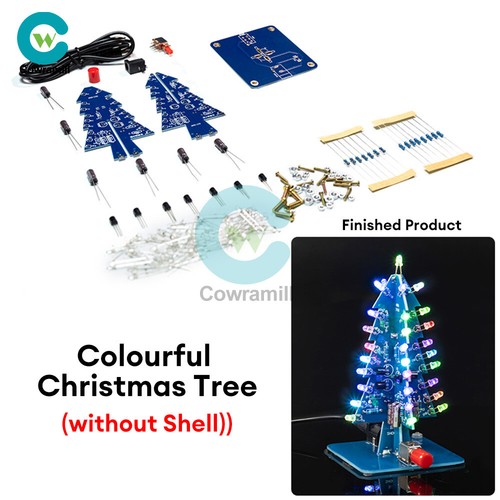 DIY LED Colorful Christmas Tree Flashing Light Kit Electronic Learning Circuit - Picture 13 of 13