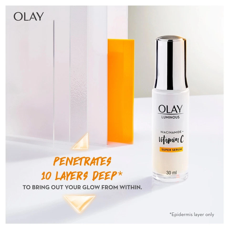 Olay Luminous Niacinamida Vitamina C Súper Suero 30 ml Pack de 2, Envío desde EE. UU. Foto 3 de 4