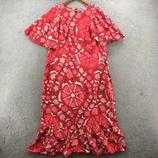 Rhode Maxi Dress Womens 20 Multicolor Floral Bell Sleeves Pull On Casual New