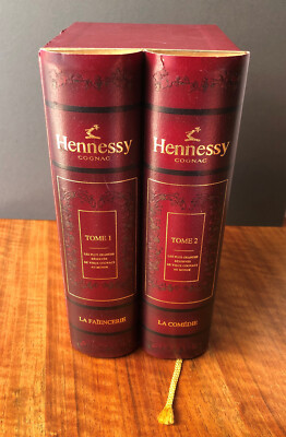 RARE Hennessy Cognac Library Tome Red Book empty box vintage collectable 1994