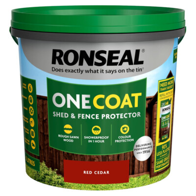 Ronseal Einschicht Schuppen- & Zaunschutz wasserfest Farbe - Red Cedar 5Ltr