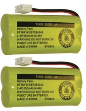 New Battery BT184342 BT284342 for AT T Vtech GE RCA and Clarity Phones 2 Pack 