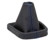 SCHALTMANSCHETTE FUR SKODA CITIGO 2011-2019 SCHALTSACK LEDER NAHT DUNKELBLAU