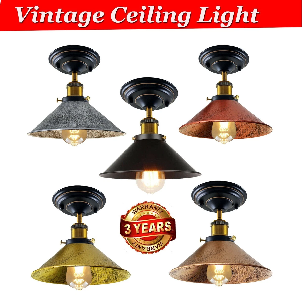 Industrial bathroom ceiling lights deals