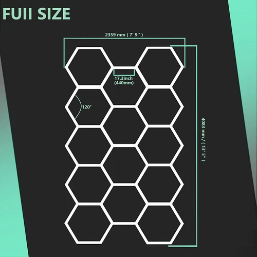 5-28x Hexagon LED Lampe Röhren Werkstatt Garage Wand Decken Leuchte Beleuchtung - Imagen 35 de 48