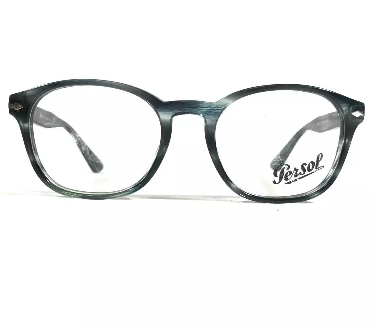 Persol 3122 V 1051 Eyeglasses Frames Grey Blue Horn Square Full Rim 50 19 145