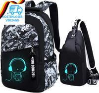 Asge Schulrucksack Jungen MäDchen Teenager Rucksack Groß Schulranzen Reflektiere
