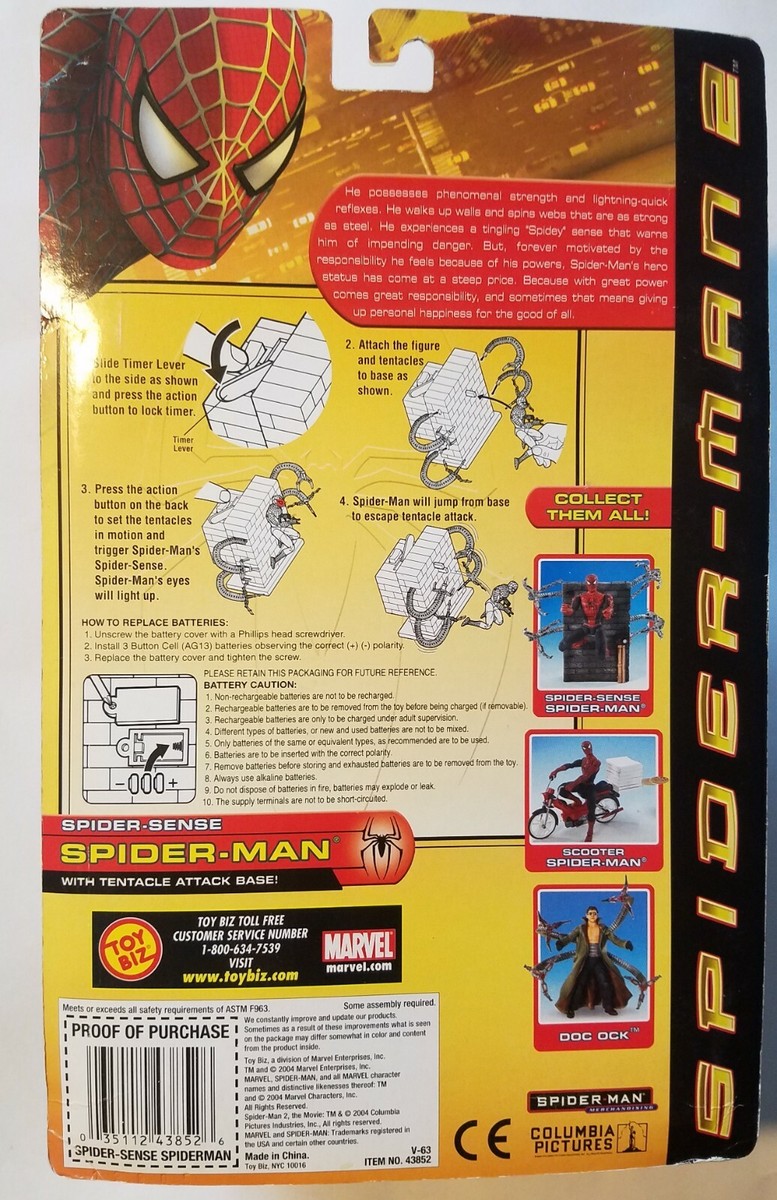 Toy Biz Spider-man 2 Movie Spider Sense Spider-man +