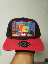 SPONGEBOB SQUAREPANTS PATCH ADJUSTABLE CURVED BILL SNAPBACK HAT CAP