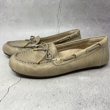 Vionic Virginia Taupe Suede Driving Moccasin Loafers Slip On Women s Sz 7 M