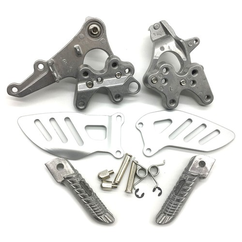 Silver Front Foot Pegs Bracket For Suzuki GSX-R1000 09-18 GSXR600/700 2011-2018 - Picture 3 of 9