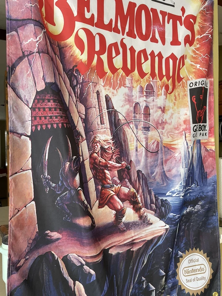 Castlevania II Belmont's Revenge Nintendo Game Boy Boxart 5' Flag Poster 1991 - Image 2 of 3