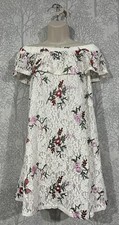 NEW LOOK Women's Lace Embroidered Bardot Dress (Size UK 8)