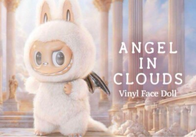 POP MART THE MONSTERS Angel in Clouds Labubu Vinyl Plush White