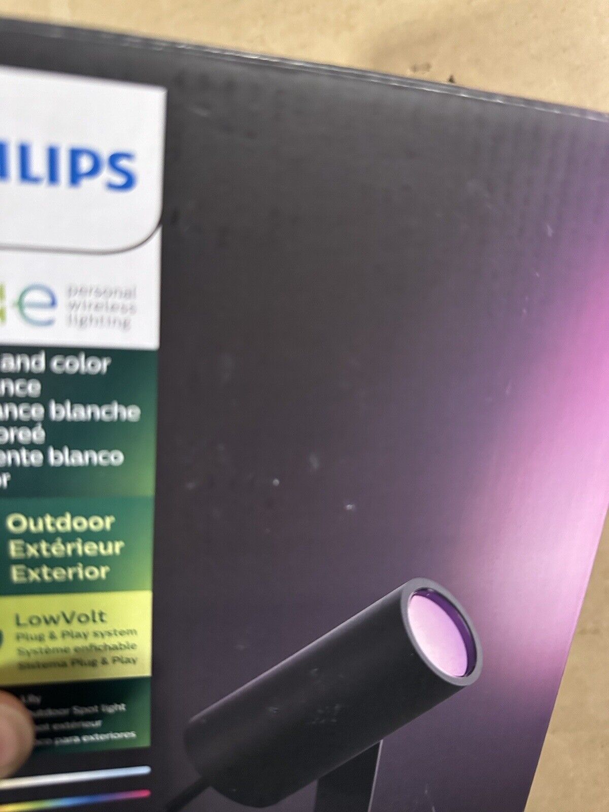 PHILIPS Hue White and Color Ambiance Lily Outdoor Spot Light Dimmable Brand New