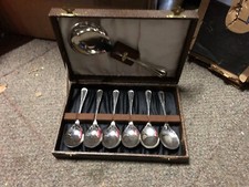Edelstahl Nickel Stahl Sheffield Box Set Obst/W&uuml;ste Vintage L&ouml;ffel