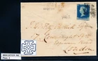 GB 1840: TWO PENCE BLUE ON LETTER, 3 margins, plate 2, Brighton MC