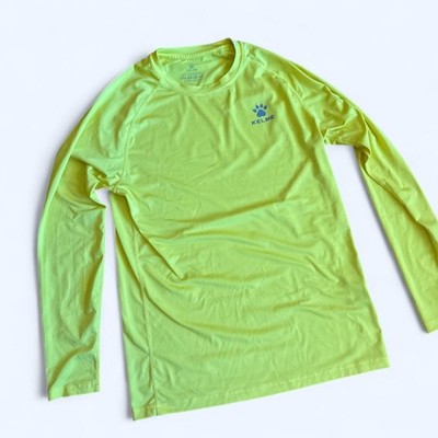 Kelme bright yellow long sleeve athletic shirt men s US size Medium