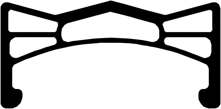 Aro Odyssey Hazard Lite - 20", preto 36H válvula Schrader aro de bicicleta BMX - Imagem 2 de 2