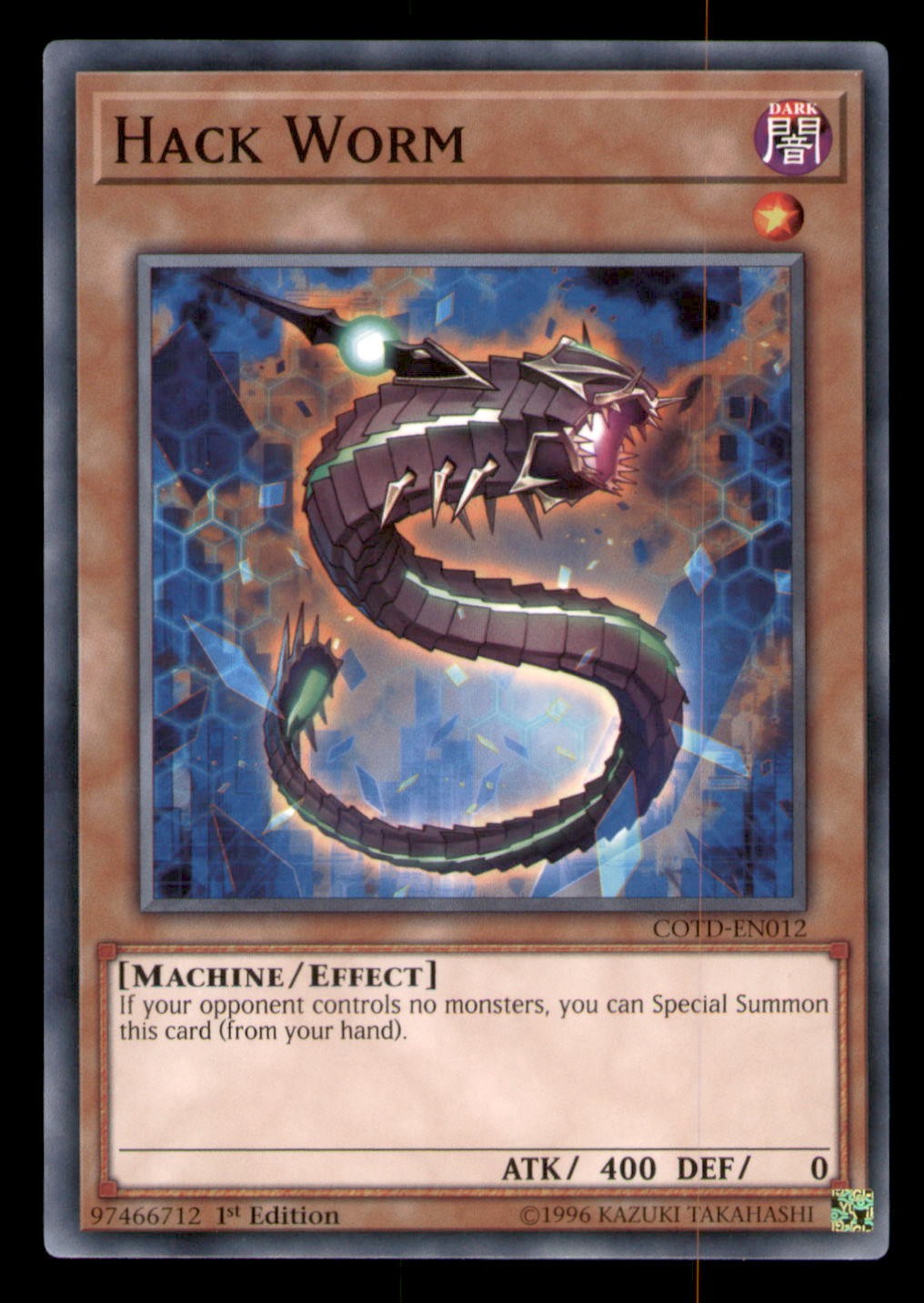 Yugioh Hack Worm #COTD-EN012 Code of the Duelist LP