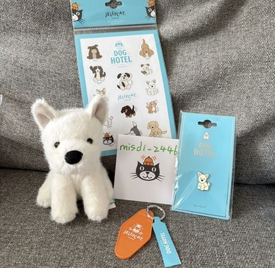 Jellycat Munro Scottie Hund Junior Paket beinhaltet Plüsch, Schlüsselanhänger, Pin, Aufkleber