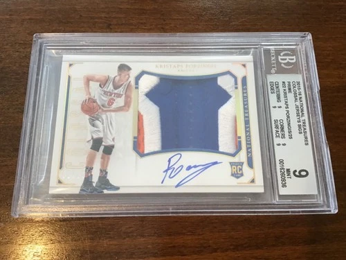 2015 National Treasures Kristaps Porzingis Colossal RPA Rookie Prime Auto /25